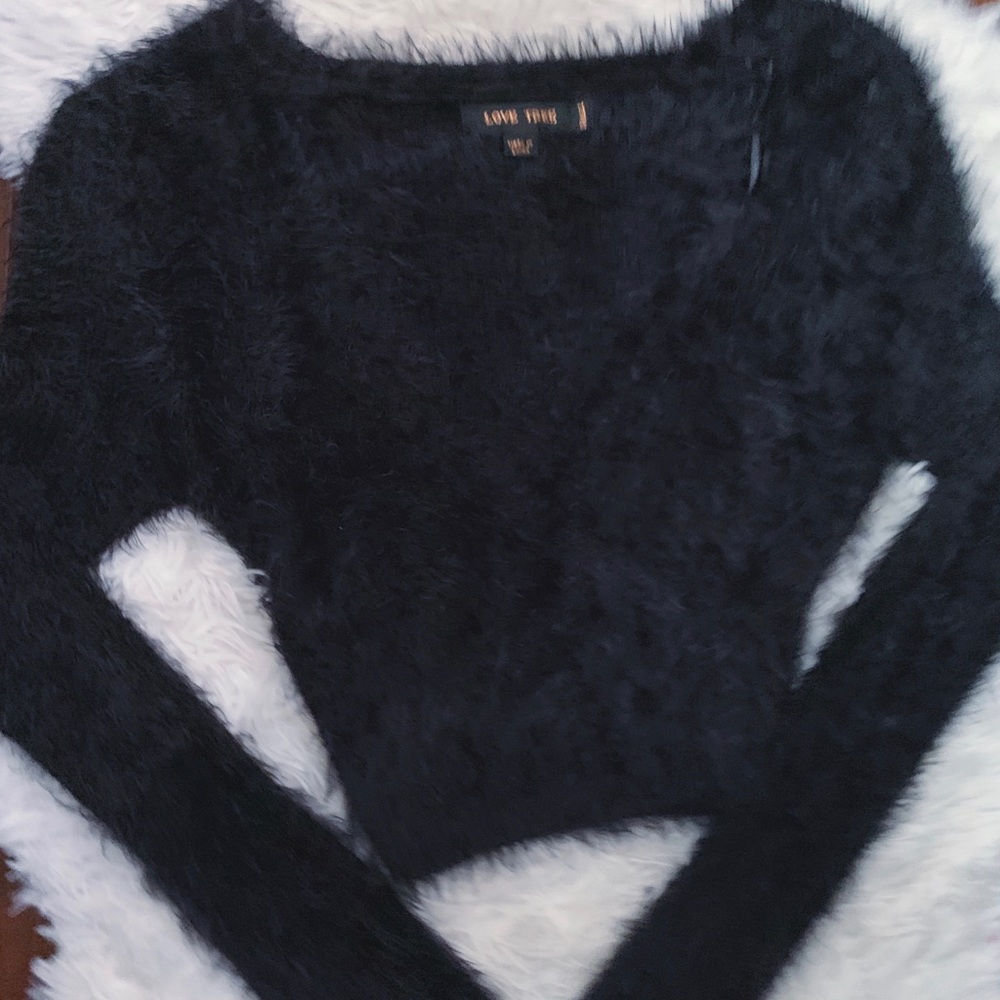 fuzzy crop top